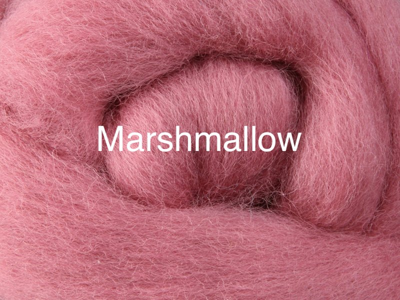 Corriedale sliver 50-100g marshmallow colour wool roving