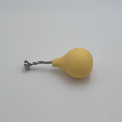Yellow rubber spray ball for wet felting