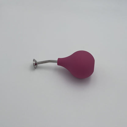 Pink rubber spray ball for wet felting
